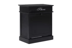 Skoskåp Svart 50x28x58 Cm Kejsarträ