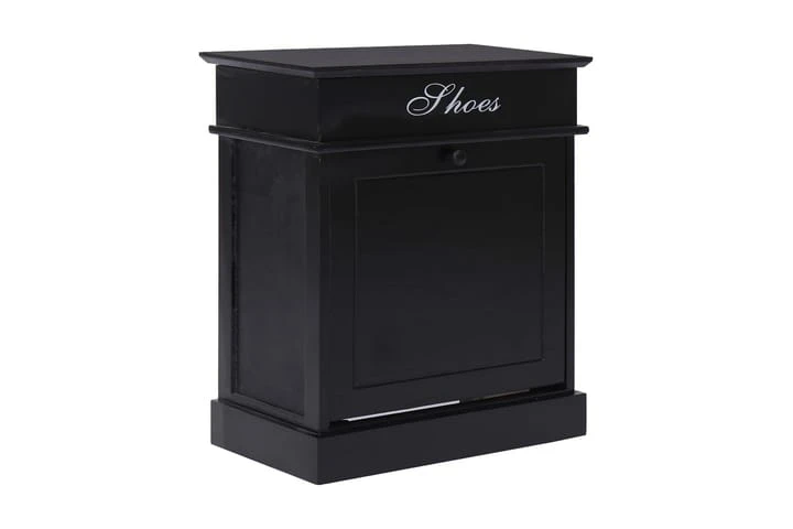 Skoskåp Svart 50x28x58 Cm Kejsarträ 1 Skoskåp Svart 50x28x58 Cm Kejsarträ