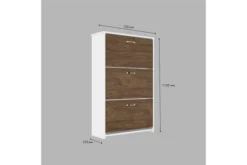 Skoskåp Triplex -SONGMICS Försäljning skoskap triplex morkbrunvit 2780530