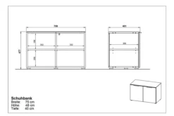 Skoskåp Vosendorf 40x75 Cm -SONGMICS Försäljning skoskap vosendorf 40x75 cm brunvalnot 2869334