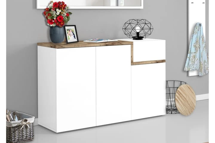 Skoskåp Zeinia 80x40 Cm 3 Dörrar 2 Skoskåp Zeinia 80x40 Cm 3 Dörrar - Bild 2