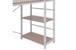 Skrivbord Med Bokhylla 4 Hyllor Ek 7 Skrivbord Med Bokhylla 4 Hyllor Ek -SONGMICS Försäljning skrivbord med bokhylla 4 hyllor ek brun 3504128