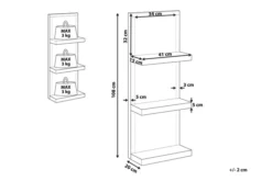Vägghylla Viboras 41x20 Cm -SONGMICS Försäljning vagghylla viboras 41x20 cm spegeleffektsilver 4933068