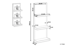 Vägghylla Viboras 41x20 Cm -SONGMICS Försäljning vagghylla viboras 41x20 cm spegeleffektsilver 4933069