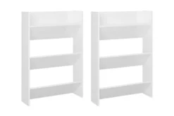 Väggmonterat Skoställ 2 St Vit 60x18x90 Cm Spånskiva -SONGMICS Försäljning vaggmonterat skostall 2 st vit hogglans 60x18x90 cm spanskiv vit hogglans 3497479