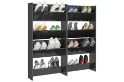 Väggmonterat Skoställ 4 St Grå 60x18x60 Cm Spånskiva -SONGMICS Försäljning vaggmonterat skostall 4 st gra hogglans 60x18x60 cm spanskiv gra hogglans 3497404