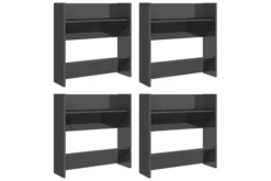 Väggmonterat Skoställ 4 St Grå 60x18x60 Cm Spånskiva -SONGMICS Försäljning vaggmonterat skostall 4 st gra hogglans 60x18x60 cm spanskiv gra hogglans 3497405