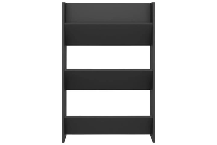 Väggmonterat Skoställ Svart 60x18x90 Cm Spånskiva 3 Väggmonterat Skoställ Svart 60x18x90 Cm Spånskiva - Bild 3