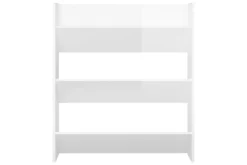 Väggmonterat Skoställ Svart Högglans 80x18x90 Cm Spånskiva -SONGMICS Försäljning vaggmonterat skostall vit hogglans 80x18x90 cm spanskiva vit hogglans 3497247