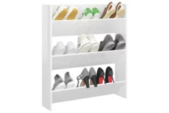 Väggmonterat Skoställ Svart Högglans 80x18x90 Cm Spånskiva -SONGMICS Försäljning vaggmonterat skostall vit hogglans 80x18x90 cm spanskiva vit hogglans 3497249